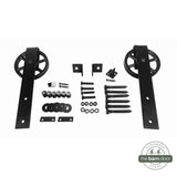 Wagon Wheel Heavy Duty Sliding Barn Door Hardware Kit