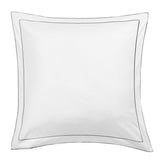 600 Thread Count Framed Sateen Embroidered Cotton Euro Sham Pair