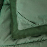 King/Cal King Traditional Microfiber Reversible 3 Piece Comforter Set in Green