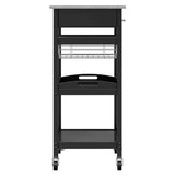 Winsome Julia Granite Top Kitchen Cart Wood/Black - Winsome