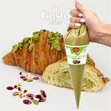 Gusto Etna Pistachio Nut Butter Cream Squeeze Pouch 400g (14.1 oz) – 20% Pistachio, Made in Italy, Pistachio Spread for Gelato, Pastry & Desserts