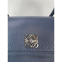 Loewe Calfskin Leather Alamo 28 Blue Crossbody Bag