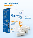 HHS Glucosamine 1200 – Food Supplement | MSM + Collagen Type II + Hyaluronic Acid | Joint Support