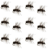 Griffiths Gnat Midge Trout Dry Fly Fishing Flies - 1 Dozen Flies Size 18