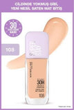 Maybelline Lumi Matte Foundation 108: Natural Matte Finish, Lasting Radiance - Lightweight, Buildable Coverage for Oily & Combination Skin