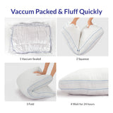 2-Pack: Royale Linens  Gusseted Pillows Soft Hotel Quality
