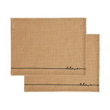 Ocean Home Jute Placemats Set of 2: Natural Woven Table Mats, Eco-Friendly & Biodegradable, Rustic Bohemian Dining Decor, 17.7x13.8 inches