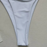 2025 Sexy High Cut Out Halter Female Swimwear One Piece Swimsuit Women Cross Bandage Monokini Bather Bathing Suit Swim Beachwear