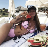 2024 Gold Stamping Women Bikini Set Sexy Padded Women Swimsuit Push Up Bikini Swimwear Summer Beachwear Brazil Bathing Suit