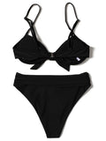 ZTVitality Black Bow High Waist Bikinis Brazilian Sexy Bikini 2021 New Arrival Straps Padded Bra Swimsuit Female Swimwear Women