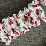 Cherry Print Off Shoulder Bikini 2025 High Cut Swimsuit Women Female Brazilian Swimwear Two pieces Bikini set Bathing Suit Swim
