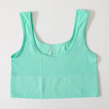 Women Crop Top Seamless Underwear Ribbed Bralette O Neck Bra Tops Female Bra Crop Top Fashion Tanks Top Streetwear Camisole