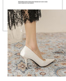 Pumps shoes Women Fashion Office Basic High Heels Work Lady Shoes Black Pink Green Thin Heels Brand Point Toe998