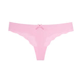 Bow Seamless Thong Women Low Waist Panties Sexy Underwear Ladies Briefs Lingere Panty Underware Comfortable Lingerie Thongs
