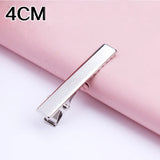 30PCS/Lot High Quality 3.2-5.5cm Silver-Color Black Hair Clips Flat Barrettes Iron Hairpins DIY Hair Accessories For Women Girls