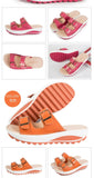 2021New Women Sandals Wedges Sandals Ladies Open Toe Round Toe Buckle Black Yellow White Platform Sandals Shoes