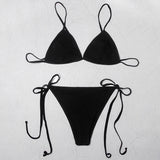 ZTVitality Black Bikinis Push Up Bikini 2020 Hot Sale Halter Padded Bra Bandage Swimsuit Low Waist Backless Sexy Swimwear Women