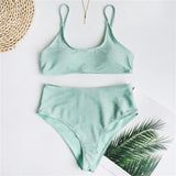 2025 Glitter Sparkling Female Swimsuit High Waist Bikini Women Swimwear Two Pieces Bikini Set Wrinkled Bandeau Bathing Suit Swim