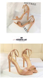BIGTREE Shoes 11 cm High Heeled Sandals Women Summer Shoes Stiletto High Heels Open toed hollowed out Women Sandals Party Shoes