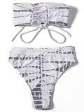 ZTVitality Print Strapless Sexy Bikinis High Waist Bikini 2025 New Arrival Padded Bra Bandage Swimsuit Brazilian Swimwear Women