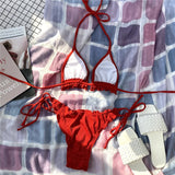 Halter String Ruffled Frilled Bikini 2026 Women Swimsuit Female Swimwear Two Pieces Bikini Set Padded Bather Bathing Suit Swim