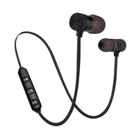Wireless earphones Neckband Magnetic Sports 4.1 Bluetooth Earphone Stereo Earbuds Music Metal Headphones With Mic For All Phones