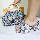 Doershow new come Matching Women Shoe and Bag Set Decorated green Nigerian Shoes and Bag Set Italy Shoes and Bag set 31-13