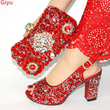 Doershow Women Shoes and Bags To Match Set Italy Party Pumps Italian Matching Shoe and Bag Set for Party shoes! 1-2