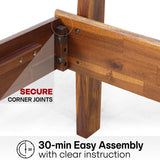 Aurora Solid Wood Bed Frame