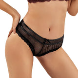 Simple Sweet Thong Women Sexy Lingeire Plus Size Underwear Seamless Hollow Panties Female Breathable G String With Cotton Crotch