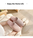 Japanese Style Mute Slippers Women Men Home Cotton Slipper Breathable Fabric Couple Spring Summer Shoes Suede Sole Ladies Slides