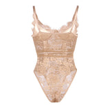 Plus Size Snap Crotch Lace Bodysuits Women Sexy Elegant Teddy Bodysuit Streetwear Skinny Overalls Body Femme Body Tops Jumpsuit