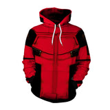 Phantasy Japanese Anime Hoodies Unisex Superhero Muscle Print Pullover Cosplay Costume Hooded Streetwear Loose Sweatshirt Jacket