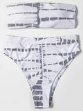 ZTVitality Print Strapless Sexy Bikinis High Waist Bikini 2025 New Arrival Padded Bra Bandage Swimsuit Brazilian Swimwear Women