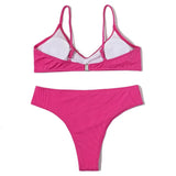 ZTVitality Ribbed Sexy Bikini Set 2023 New Arrival Padded Bra Push Up Swimsuit Women Brazilian Summer Beachwear Solid Swimwear