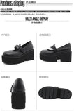 Spring Autumn Chunky Heel Vintage Lolita Shoes Women Platform Shoes Mary Jane Buckle Strap School Shoes For Girls Blackty7