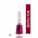 Flormar Glitter Semi-transparent Nail Polish - Semi-transparent Glitter Polish for Trendy Nail Art