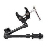 Super Clamp 7/11 inches Adjustable Magic Articulated Arm for Mounting HDMI Monitor LED Light LCD Video Camera Flash Camera DSLR