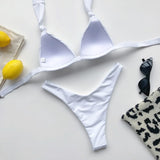 Sexy Halter Push Up Bra Cup Bikini 2025 Women Swimsuit Female Swimwear Two Pieces Bikini set Brazilian Bathing Suit Swim Beach