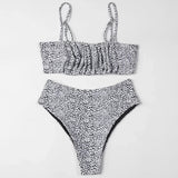 ZTVitality Folds Green Bikinis 2025 New Arrival Sexy Bikini Push Up Straps Padded Bra High Waist Swimsuit Female Swimwear Women