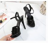 Womens High Heels Sandals 13cm Sexy Stripper Party Pumps Shoes Women Gladiator Platform Candy Color Sandals9j4r
