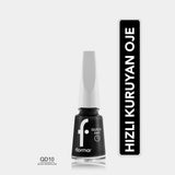 Flormar Quick Dry Nail Polish 010 Black Minimalism
