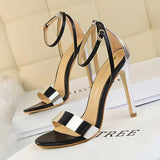 BIGTREE Shoes 11 cm High Heeled Sandals Women Summer Shoes Stiletto High Heels Open toed hollowed out Women Sandals Party Shoes