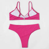 ZTVitality Ribbed Sexy Bikini Set 2023 New Arrival Padded Bra Push Up Swimsuit Women Brazilian Summer Beachwear Solid Swimwear