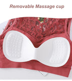 L-XXL Women Seamless Sexy Lace Bra Wireless Beauty Back Lingerie Push Up sports running Bra Cozy Chest tube Top bralette