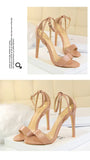 BIGTREE Shoes 11 cm High Heeled Sandals Women Summer Shoes Stiletto High Heels Open toed hollowed out Women Sandals Party Shoes