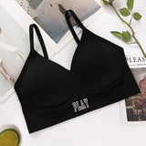 Women Crop Top Seamless Sports Push-Up Bra Tube Top Lingerie Underwear Streetwear Padded Camis with Straps Daily Wear Tops