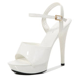 Womens High Heels Sandals 13cm Sexy Stripper Party Pumps Shoes Women Gladiator Platform Candy Color Sandals9j4r