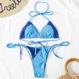 Sexy Leopard Bikini 2025 Halter Swimsuit Women String Swimwear Female Micro Bikini Set Brazilian Bathing Suit Push Up Swim Wear