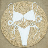 Sexy Ruffle Frilled Micro Thong Bikini 2025 Women Swimwear Female Swimsuit Two-pieces Bikini set String Bather Bathing Suit Swim